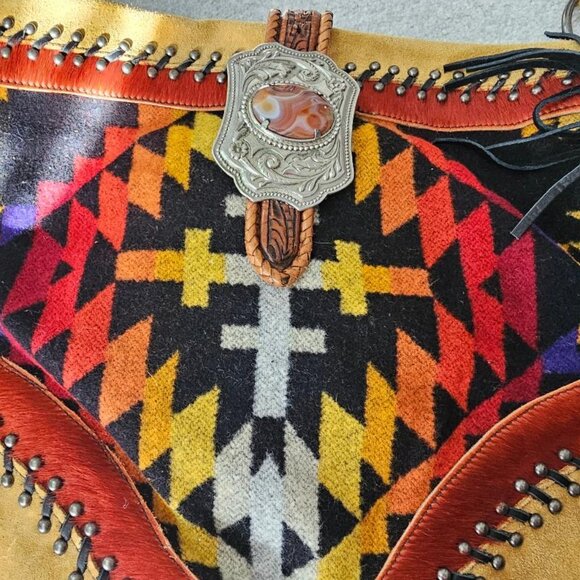 Custom designer Southwestern handbag leather wool conceal Double J Originals - Picture 3 of 16